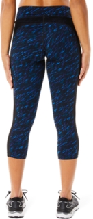 WOMEN'S KATE POCKET CAPRI, Night Shade/Lake Drive Print, Tights & Leggings