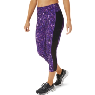 WOMEN'S KATE POCKET CAPRI, Japan Brushed Orchid/Performance Black, Tights  & Leggings