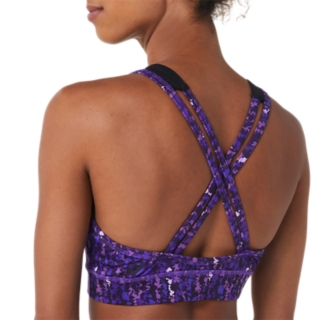 Zen Strappy Sports Bra Iris Purple with Black Mesh