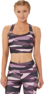 WOMEN'S NEW STRONG 92 PRINTED BRA, Barely Rose Print, Sports Bras