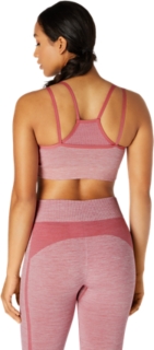 Ardene MOVE Seamless X-Back Sports Bra in Light Pink, Size Medium, Polyester/Elastane