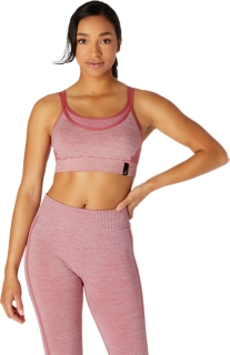 ToBeInStyle Women's Reversible Compression Double Layered Sports Bras  X-Large, Hot Pink/Grey