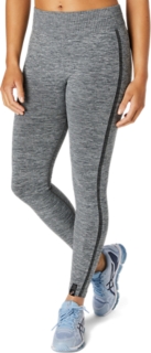 Asics Seamless Womens Long Running Tights - Navy