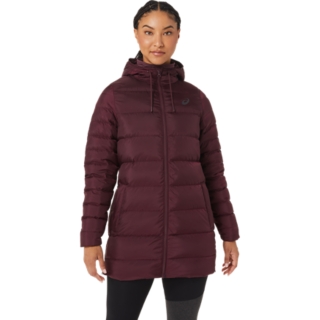 Women's DOWN JACKET LONG W, Deep Mars, Casacos e coletes