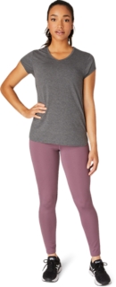 WOMEN'S HEATHER VNECK TOP