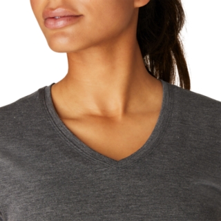 WOMEN'S HEATHER VNECK TOP