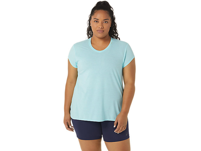 WOMEN'S HEATHER VNECK TOP | Clear Blue Heather | T-Shirts & Tops
