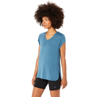 WOMEN'S HEATHER VNECK TOP, Image 3 of 6