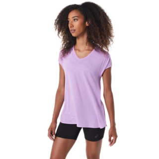 WOMEN'S HEATHER VNECK TOP