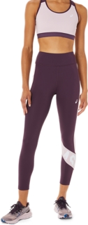 Women's COLOR BLOCK TIGHT III Deep Plum / Barely | Mallas | ASICS Outlet