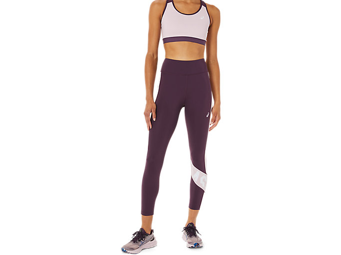 Image 1 of 7 of Dames Deep Plum / Barely Rose COLOR BLOCK TIGHT III Dames Tights & Leggings