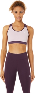 Women's COLOR BLOCK BRA III | Barely Rose / Deep Plum Sport-Bhs | ASICS Outlet