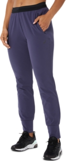 Women s STRETCH WOVEN PANT Indigo Fog Pants ASICS Australia