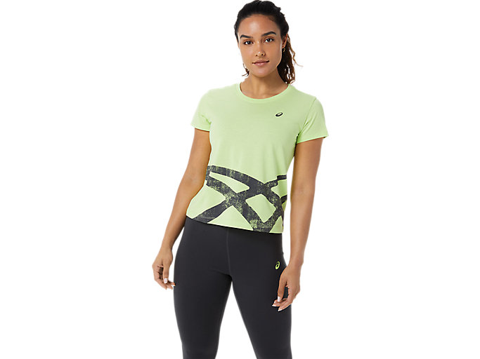 Image 1 of 5 of Women's Lime Green / Graphite Grey TIGER TOP Men's Sports Short Sleeve Shirts