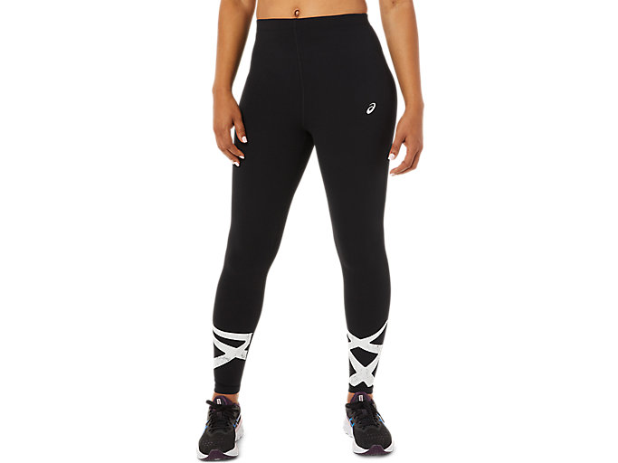 Image 1 of 6 of Dames Performance Black / Brilliant White TIGER TIGHT Women's Tights & Leggings
