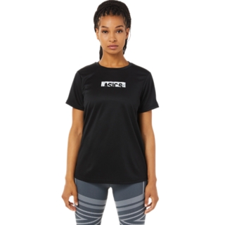 ウィメンズ クロップドアシックス ドライ半袖シャツ パフォーマンスブラック ブリリアントホワイト レディース Tシャツ ポロシャツ Asics公式通販