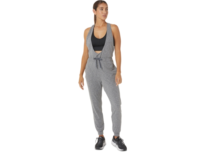 WOMEN'S THE NEW STRONG rePURPOSED JUMPSUIT | Dark Grey Heather | Shorts &  Pants | ASICS