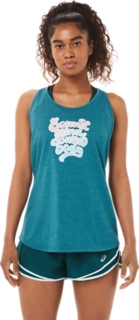 WOMEN'S ASICS PHILOSOPHY RACERBACK | Velvet Pine Heather | Sleeveless ...