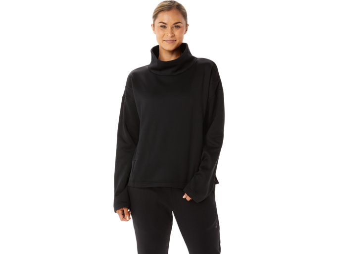 WOMEN'S BRUSHED KNIT PULLOVER | Performance Black | Long Sleeve Shirts ...