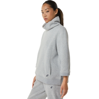 W ASICS SUNDAY SANA FLEECE COWL | Light Grey Heather | Hoodies