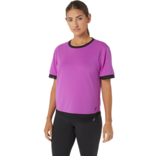 WOMEN'S KATE MESH SHORT SLEEVE, Orchid, T-Shirts & Tops