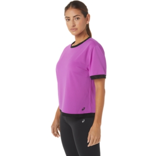 WOMEN'S KATE MESH SHORT SLEEVE, Orchid, T-Shirts & Tops