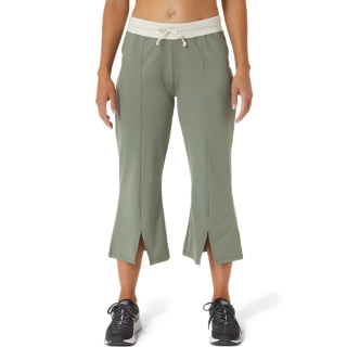 W REPURPOSED FLARE PANT Lichen Green Birch Shorts Pants ASICS