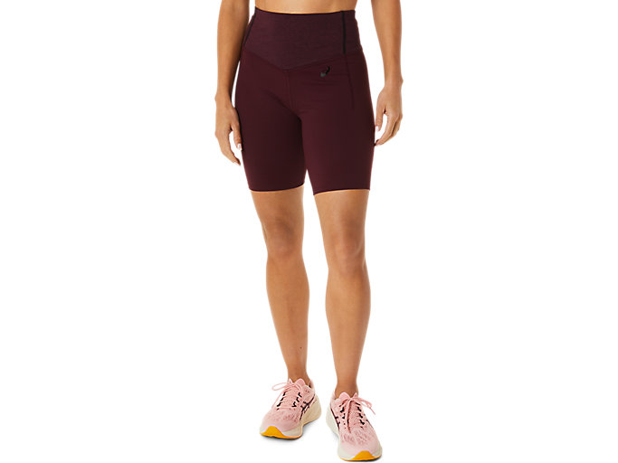 Image 1 of 6 of Women's Deep Mars/Deep Mars Heather FLEXFORM COLOR BLOCK BIKE SHORTS Women's Shorts