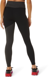 Women's FLEXFORM COLOR BLOCK HIGH WAIST TIGHT, Performance Black/Perform.  Black Heather, Tights & Leggings