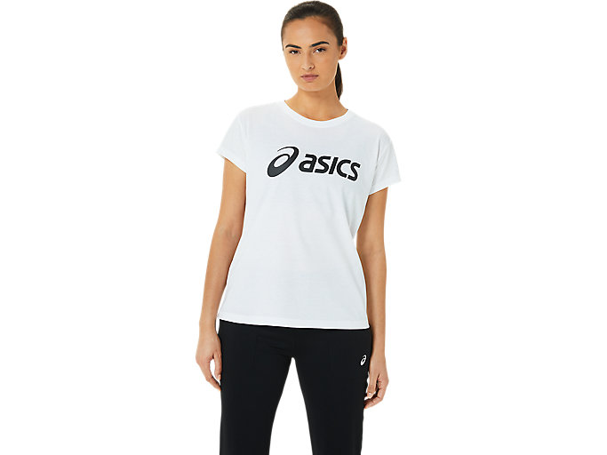 Image 1 of 5 of Women's Brilliant White/Performance Black SPORT LOGO TEE T-Shirts à manche courtes pour femmes