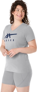 WOMEN'S ASICS STRIPES V-NECK, Image 3 of 6