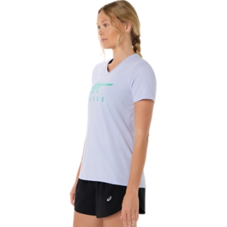 WOMEN'S ASICS STRIPES V-NECK, Image 3 of 6