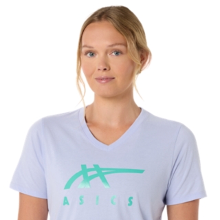 WOMEN'S ASICS STRIPES V-NECK, Image 4 of 6