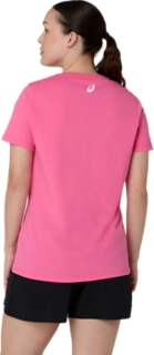WOMEN'S ASICS STRIPES V-NECK, Lotus Pink 2