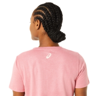 WOMEN'S SHORT SLEEVE ASICS PRINT V-NECK