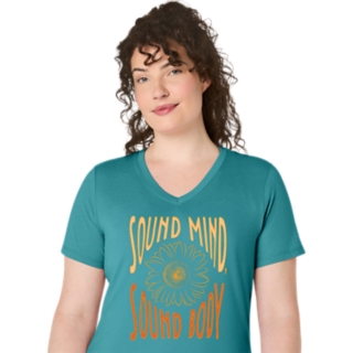 WOMEN'S SUNFLOWER SLOGAN V-NECK, Image 4 of 6