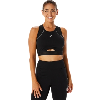 WOMEN'S MESH PANEL TRAINING BRA, Performance Black