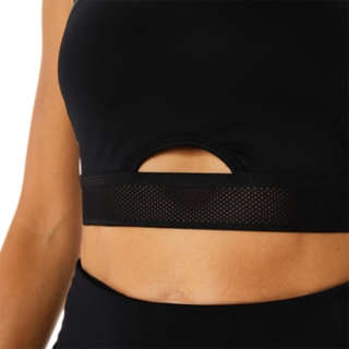 Sports Bra with V Mesh Panels Black– TLC Sport