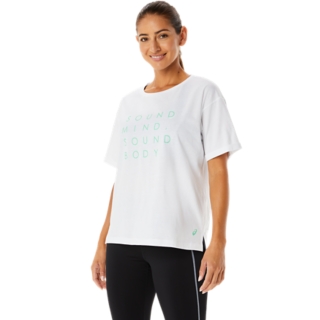 Women's TRAINING CORE RELAXED GRAPHIC TEE | Brilliant White