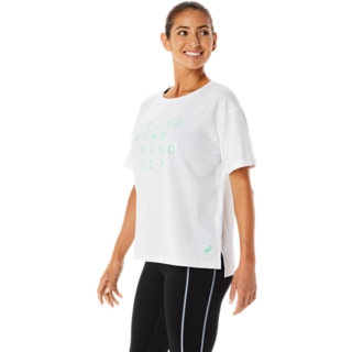Women's TRAINING CORE RELAXED GRAPHIC TEE | Brilliant White 