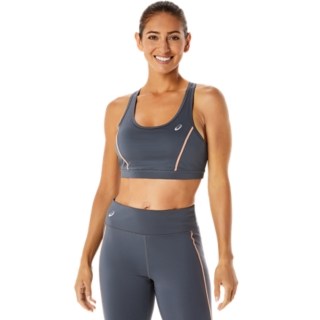 ASICS CORE LOGO BRA - Medium support sports bra - mantle green/olive  grey/olive 