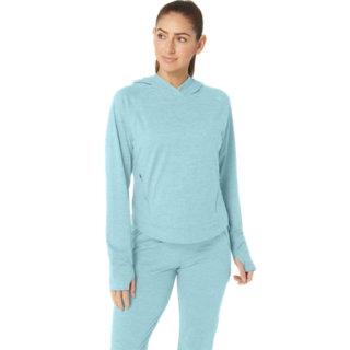 WOMEN'S TECH PO HOODIE 2.0, Aquamarine Spacedye, Hoodies & Sweatshirts