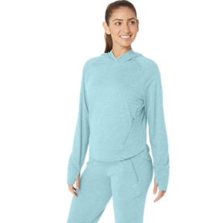 WOMEN'S TECH PO HOODIE 2.0 | Aquamarine Spacedye | Hoodies 