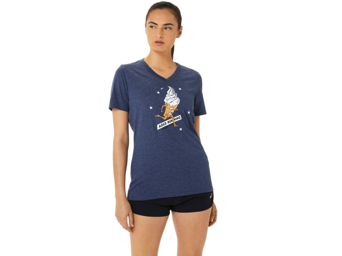 WOMEN'S ASICS ICE CREAM COMING IN HOT SHORT SLEEVE | Peacoat Heather ...