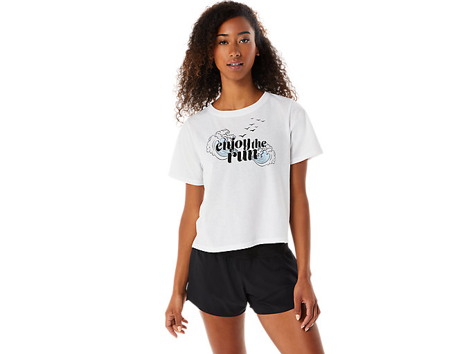 Image 1 of 6 of WOMEN'S ENJOY THE RUN SHORT SLEEVE color Brilliant White
