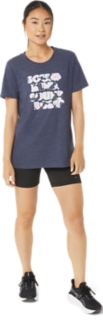 ASICS WOMEN'S HIBISCUS SLOGAN CREW