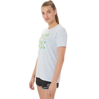 ASICS WOMEN'S HIBISCUS SLOGAN CREW