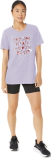 ASICS WOMEN'S HIBISCUS SLOGAN CREW