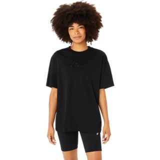 ASICS LOGO TEE | Women | Performance Black | T-shirts manches courtes ...