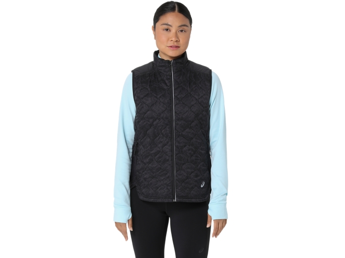 WOMEN'S PERFORMANCE INSULATED VEST 2.0 | Performance Black Suminagashi  Print | Jackets & Outerwear | ASICS